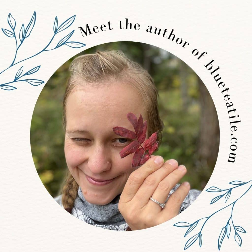 Sonja, the author of Blue Tea Tile Nordic Lifestyle & Natural Living Blog.