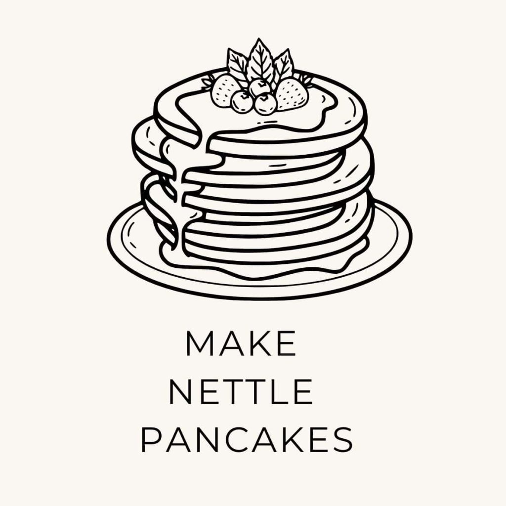 A pile of nettle pancakes to cook in April as a Natural Lifestyle bucket list task.
