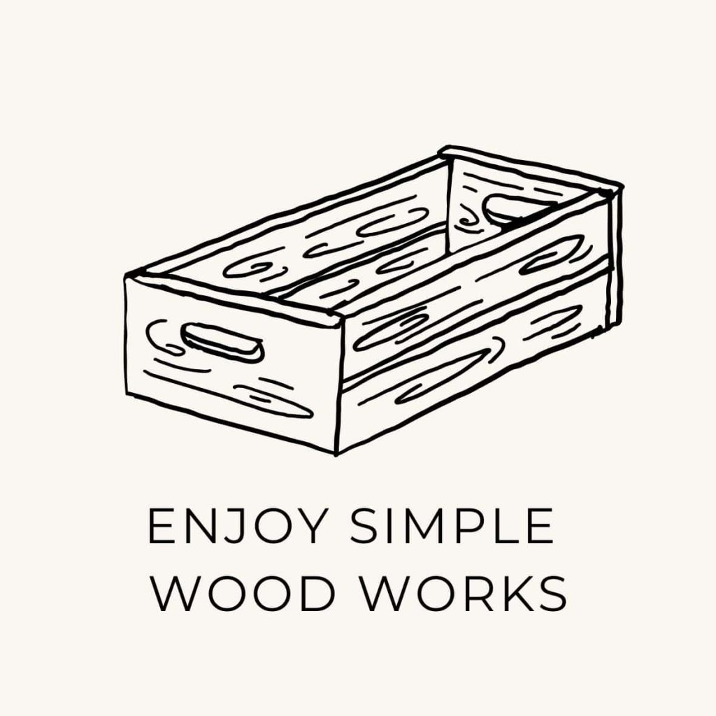 A sketch of a wooden box with an idea on enjoying the simple wood works in spring time to add to one's May Bucket List.