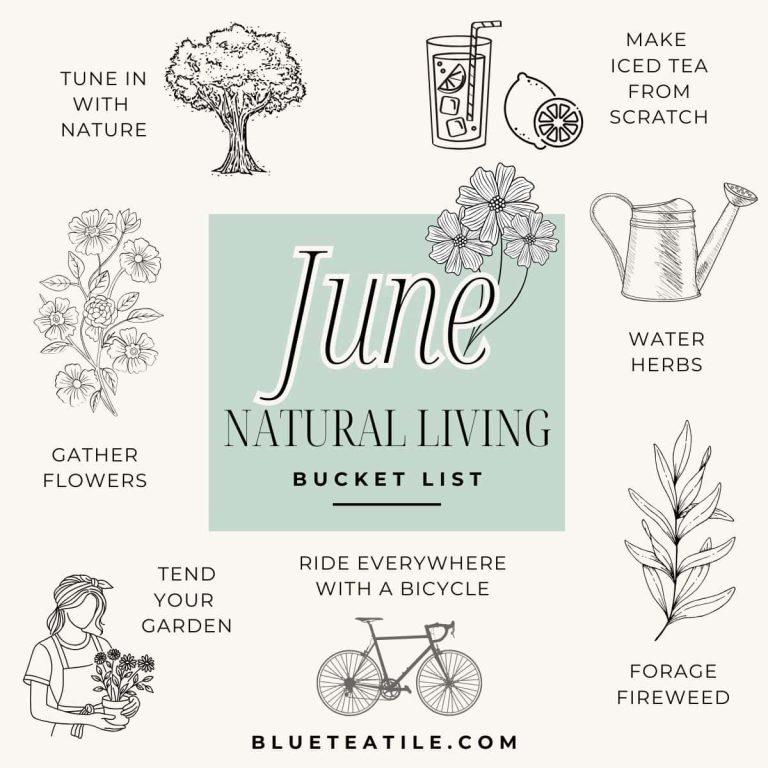 Natural living bucket list for June.