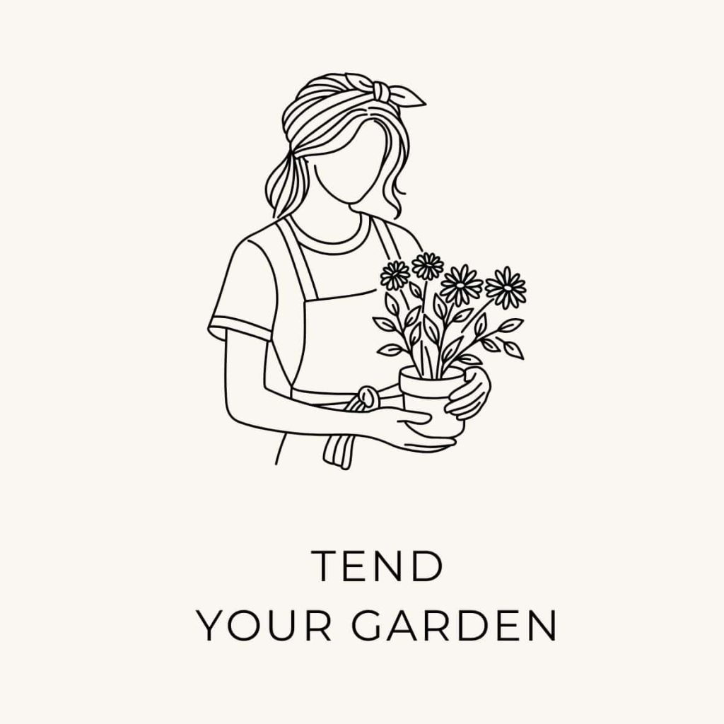 A June Bucket List task to tend the garden as part of a natural lifestyle.
